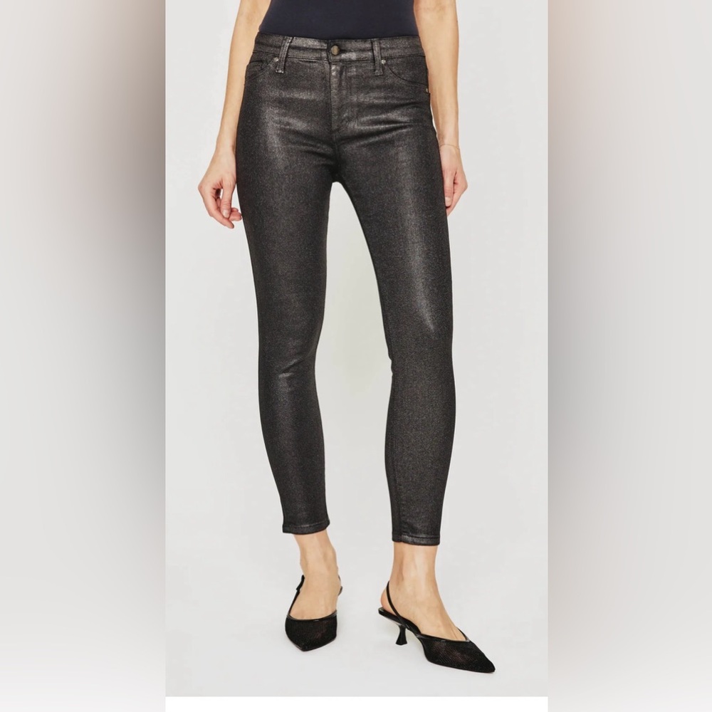 AG Jeans Farrah Skinny Ankle – Luminous Gunmetal (Size 31)